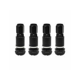Set 4 valve metalice negre pentru roti auto, turisme si autoutilitare (NG-MS-525)