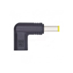 Adaptor USB-C mama la DC 5.5x2.1mm tata 12V, unghi 90° (doar 12V)