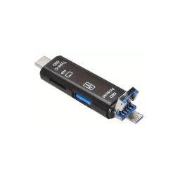 Cititor carduri memorie 5in1 OTG USB-C, Micro USB si USB-A pentru MicroSD