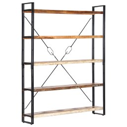 Biblioteca cu 5 rafturi, 140 x 30 x 180 cm, lemn masiv reciclat GartenMobel Dekor