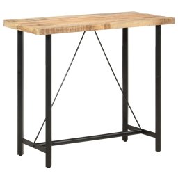 Masa de bar, 120 x 58 x 107 cm, lemn de mango nefinisat GartenMobel Dekor