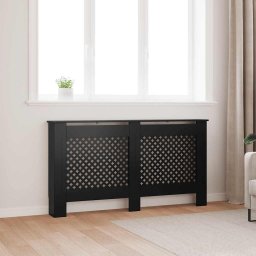 Masca pentru calorifer, negru, 152 x 19 x 81,5 cm, MDF GartenMobel Dekor