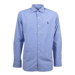 U.S. POLO ASSN. Cămașă albastru regal / alb