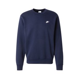 Nike Sportswear Bluză de molton 'Club' bleumarin / alb