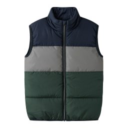 NAME IT Vestă 'NKMMylane' albastru închis / gri / verde închis
