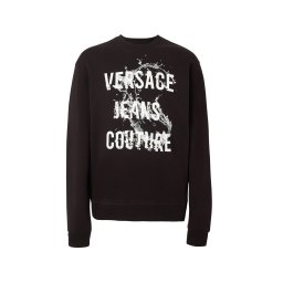 Versace Jeans Couture Bluză de molton negru / alb