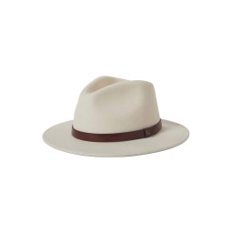 Brixton Pălărie 'MESSER FEDORA' ciocolatiu / alb natural