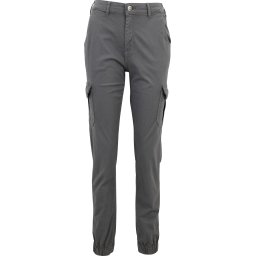 Urban Classics Pantaloni cu buzunare ' Ladies High Waist Cargo Pants ' gri