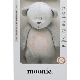Moonie Bear 2.0 Organic Silver jucărie de adormit cu melodie 1 buc