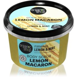 Organic Shop Lemon Macaron gel de dus exfoliant pentru fermitate 250 ml