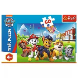 Trefl: Paw Patrol Cățelușii în Adventure Bay - puzzle cu 60 de piese
