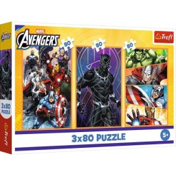 Trefl: Avengers - puzzle cu 3 x 80 piese
