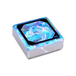 Alphacools ice block XPX Aurora Edge Plexi Chrome, CPU cooler (transparent / chrome)