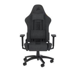 Scaun Gaming TC100 RELAXED, Textil, Tetiera, Gri - Negru