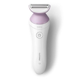 Epilator fara fir PHILIPS Seria 6000 BRL136/00, 7.5 W, 1 viteza, Umed si uscat, Alb/Roz
