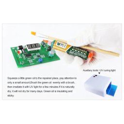 Vopsea albastra /masca protectie lipire PCB fotosensibila UV 10ml BST-UVH900-BL