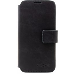 FIXED ProFit de mână cusute Piele lateral cu deschidere toc iPhone 13 Pro negru
