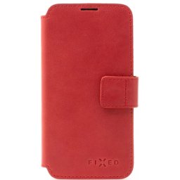 FIXED ProFit de mână cusute Piele lateral cu deschidere toc iPhone 13 Pro roșu