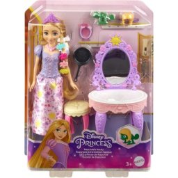 Disney Princess Set Rapunzel cu masa de aranjat HLX28