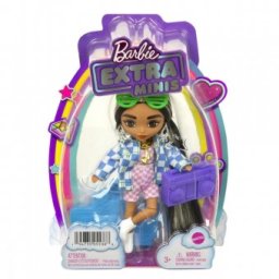 Barbie Extra Minis cu par lung si haine in carouri HGP64