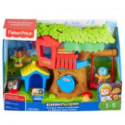 Fisher Price Little People casa din copac si leaganul DYF19 (limba engleza)