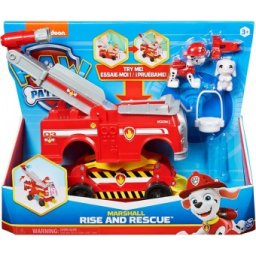 Paw Patrol Marshall Rise and Rescue Set Figurina cu Vehicul de Salvare 6063638