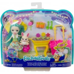 Enchantimals Set de joaca Fluffy Bunny si Gradina GJX33