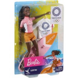 Barbie Tokyo 2020 Papusa Campioana la Surf GJL76