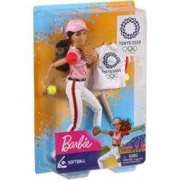 Barbie Tokyo 2020 Papusa Campioana la Softball GJL77
