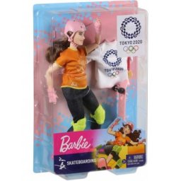 Barbie Tokyo 2020 Papusa Campioana la Skateboard GJL78