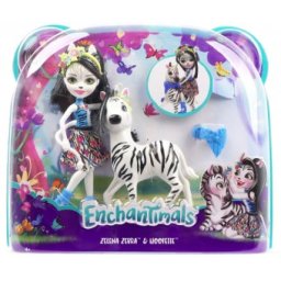 EnchanTimals Papusa Zelena Zebra si Hoofette FKY75
