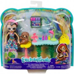 Enchantimals Salonul de Infrumusetare si Sela Sloth GFN54 set de joaca