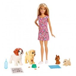 Barbie papusa si cateii de companie GWR83
