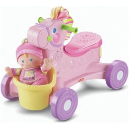 Fisher Price ponei cu papusa N9140 (cu sunet si muzica de impins )