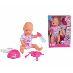Papusa Simba New Born Baby 38 cm Bebe cu olita si accesorii