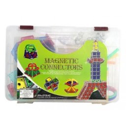 Set de construit magnetic 150 piese in gentuta de plastic