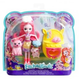 Enchantimals Papusa Petya Pig set de joaca La picnic FJJ28