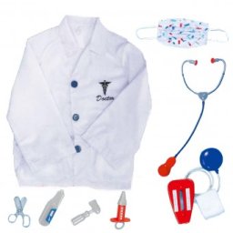 Set Doctor halat medical si accesorii alb 967