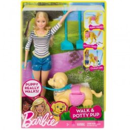 Barbie invata catelul de companie la litiera DWJ68