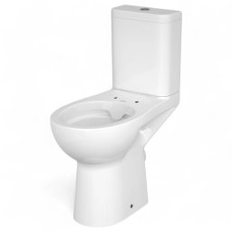 Set vas WC, persoane cu dizabilitati, Cersanit Etiuda, Clean On, rezervor ceramica, evacuare laterala,