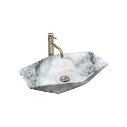 Lavoar VEGAS 37x57 cm pentru blat, ceramică/imitație de piatră - REA-U5602