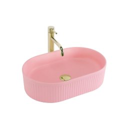 REA-U6376 - Lavoar pentru blat VANDA 31x49 cm ceramică/roz mat