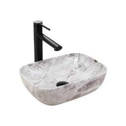 Lavoar pentru blat BELINDA MINI 25 x 36 cm ceramică/gri/imitație de piatră - REA-U3321