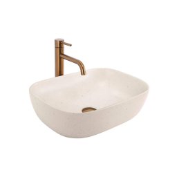 REA-U4000 - Lavoar pentru montare pe blat BELINDA 33 x 46,5 cm, ceramică/imitație de piatră