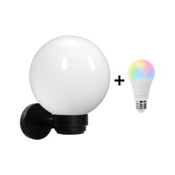 Brilagi-LED RGBW Aplica de exterior HARBOR 1xE27/9W/230V IP33 negru/alb
