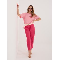 Pantaloni fuchsia conici