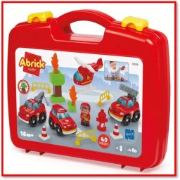 Abrick: Set de joacă pompieri, în valiză - 40 de piese