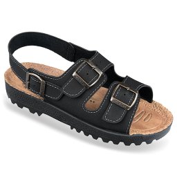 Sandale confort, negre, barbati, Mjartan 9008-N18 brant soft