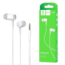 Casti DR02, Casti In Ear cu fir, Jack 3.5mm, Alb