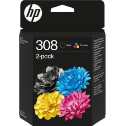 HP 308 Black/Tri-Color Ink Cartridge Combo 2-Pack